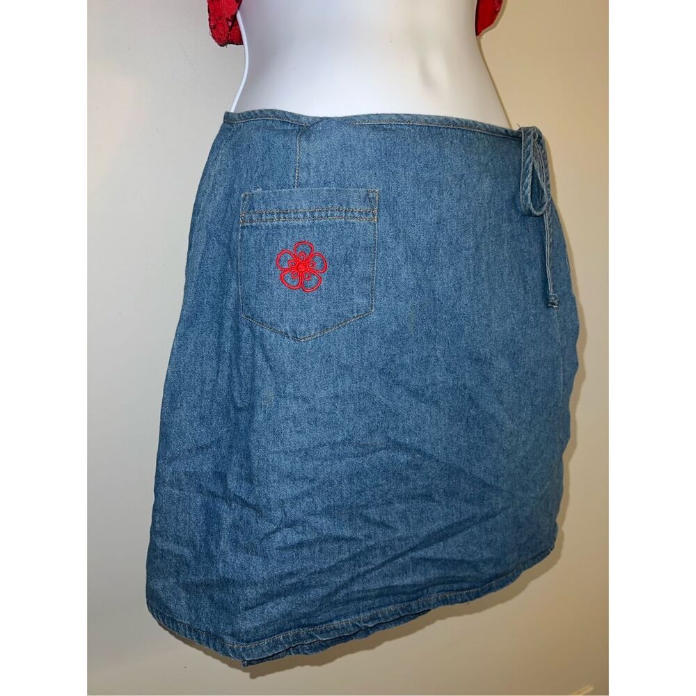 Vintage Y2K Jean Denim Mini Skirt 100% Cotton XS-S
